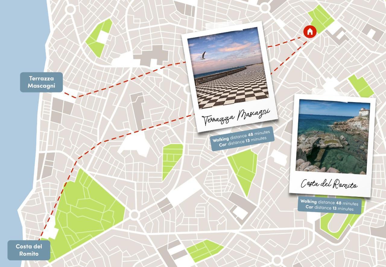 Free Parking Appartamento 5 Stelle Elegante Con Suite Livorno Eksteriør bilde