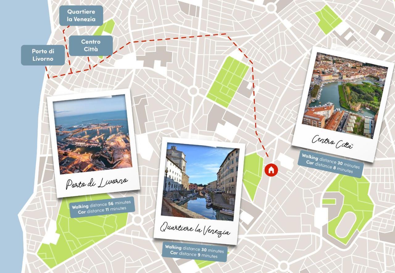 Free Parking Appartamento 5 Stelle Elegante Con Suite Livorno Eksteriør bilde