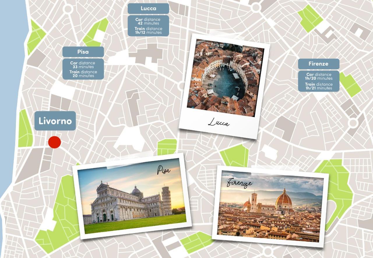 Free Parking Appartamento 5 Stelle Elegante Con Suite Livorno Eksteriør bilde